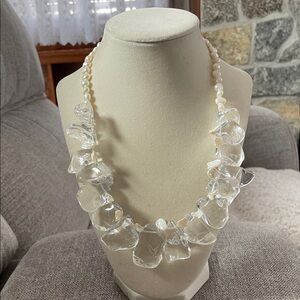 Elegant Clear Beaded Necklace